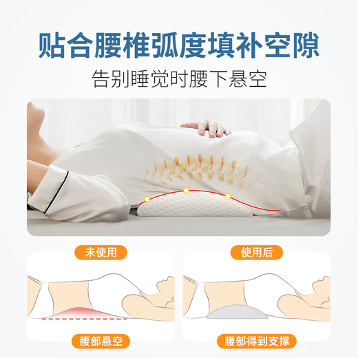 Palm Royal Medical Lumbar Pillow Bed Lumbar Disc Protection Herniated Sleep Lumbar Pillow Sleep Pad Lumbar Lumbar Pillow Lumbar Support Lumbar Cushion White