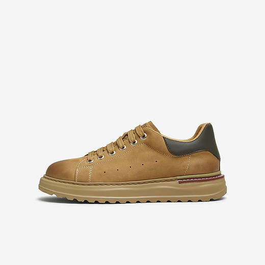 Zapatos de tablero de planta gruesos de Tata al aire libre zapatos de cuero para hombres zapatos de trabajo de cuero casual 2024 invierno nuevo vkp01dm4 marrón/carne 40 40