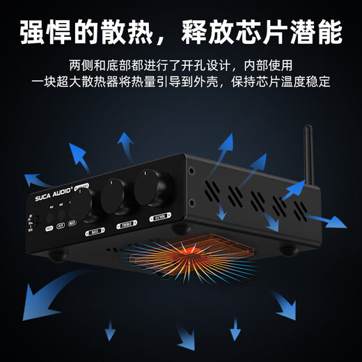 SUCA AUDIO M-99E PRO amplifier power Bluetooth USB digital home hifi fever-grade preamplifier small 2.1 subwoofer audio amplifier black free 48V5A power supply