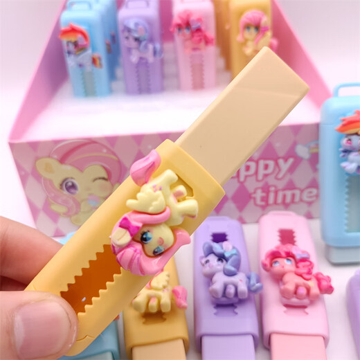 My Little Pony Push-Pull Eraser Animation Cartoon Cute Twilight Sparkle Rainbow Dash Activity Eraser High-looking Wipe Clean No Debris No Marks Eraser Kindergarten Student Eraser 9215 Cat Claw Patch Quicksand Push-Pull Eraser 4 pcs