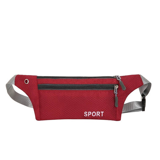 [Hair raide] Sac de taille de ruissellement sportif pour femmes Sac de téléphone portable pour hommes, Marathon Fitness Belt Multifonctionnel Sac à poitrine pour hommes, Oxford Tissu Mobile Phone Sac Red
