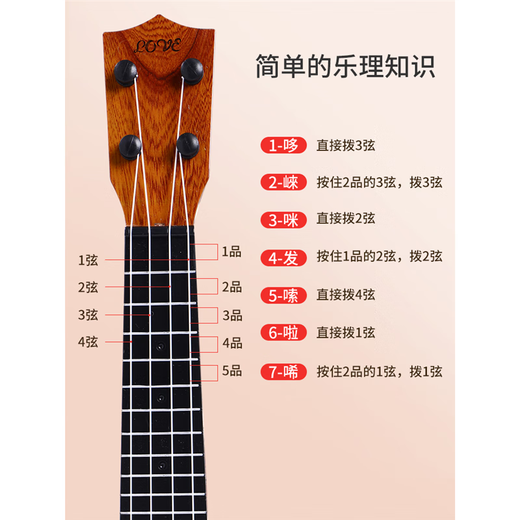 Youyan ukulele детские гитарные игрушки для девочек и начинающих мальчиков могут играть в музыкальные инструменты скрипка Uklili 35 см (Love Hole) Orange [Дать песню, пик] может играть