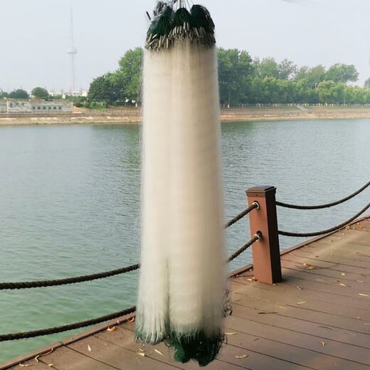 Vinoa fishing net hand-thrown net fishing net wire mesh three-layer sunken net single-layer floating net hanging fish net fishing net white striped crucian carp three-layer 2-finger 1.2 meters high 21 meters long sunken net