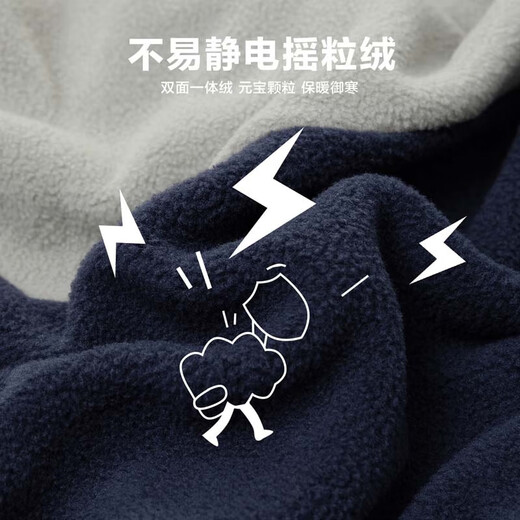 Zuoxi Boys' Polar Fleece Jacket 2025 Spring and Autumn Children's Fleece Jacket Medium and Big Children's Autumn Top Navy Blue 140