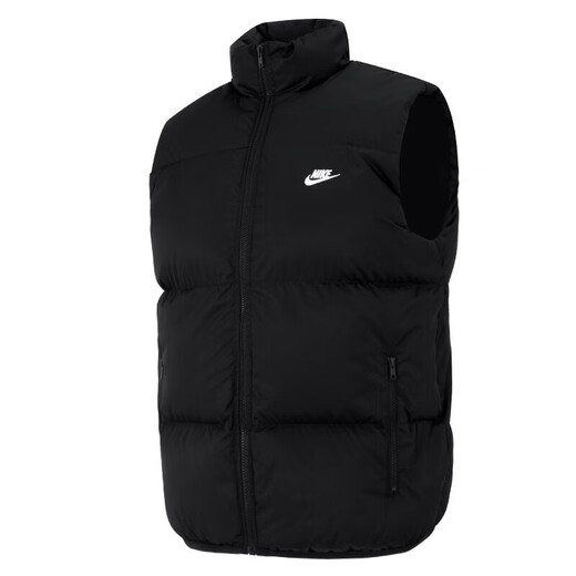耐克（NIKE）棉马甲外套男士冬季新款运动服加厚保暖立领棉服背心夹克 FB7374-010黑色偏大 S