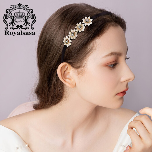 Royal Salsa Korean hairband hair accessories hairband face wash headband imitation crystal hairpin bangs press hairpin clip head jewelry gold
