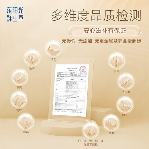 
Dongyangguang Organic Cordyceps sinensis 3-4 roots/g New dried Cordyceps nourishing gift box Cordyceps supplements for parents and elders 20 grams [Enjoy when you open the lid, high-end gift]