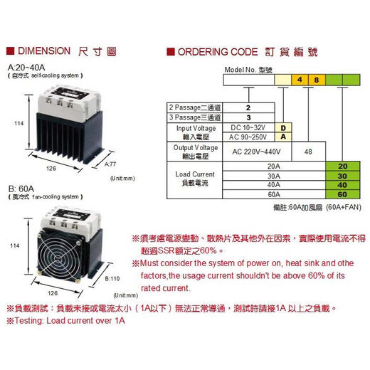 XMSJ宣荣3相交流固态继电器3D48203D48303D48403D4860浅灰色 灰色3D4840
