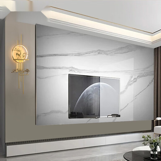 Yichen customized all-copper modern minimalist living room wall lamp creative bedroom bedside living room lamp grille TV sofa background wall all-copper wall lamp 100 high warm light