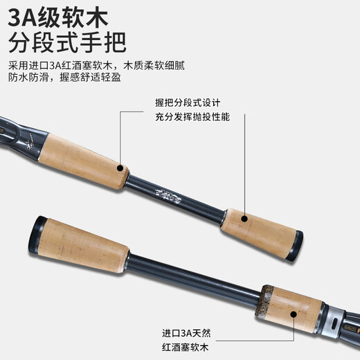 桑巴路亚桑巴舞者一本半路亚竿范用虫竿超快调高感度直枪柄鳜鱼远投杆 2.04m C682-ML-枪柄