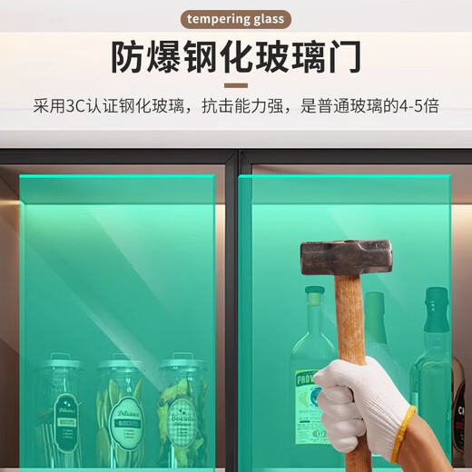 Aimuge sideboard high cabinet against the wall integrated modern simple light luxury guest restaurant home multi-functional wine cabinet storage storage cabinet khaki-style 6 160*40*220cm