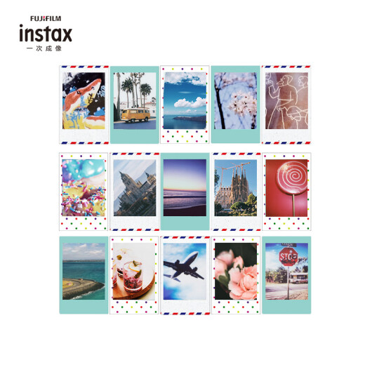 Fuji instax Polaroid mini photo paper colorful travel three-pack of 30 sheets (applicable to mini7+/9/11/40/90/LiPlay/EVO/hellokitty/Link2)