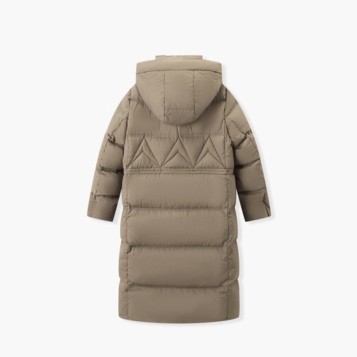 Aijutu Einfache, atmosphärische und modische lange Kapuze -Down -Jacke ewraj4n728a dunkelbraun 87 155/80a/s