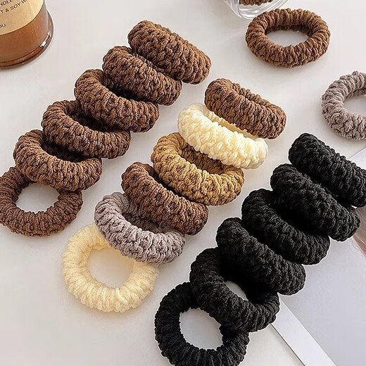 Jieweiyis neuer Kopfseil mit Kopfseil verdicktes dickes Haarzubehör erweiterte Gummiband-Haarring gebundenes Haar hoher Pferdeschwanz hoher elastischer haltbarer Haarseil BH-FQ126 Farbe gemischt [2 Packs] Nicht angegeben