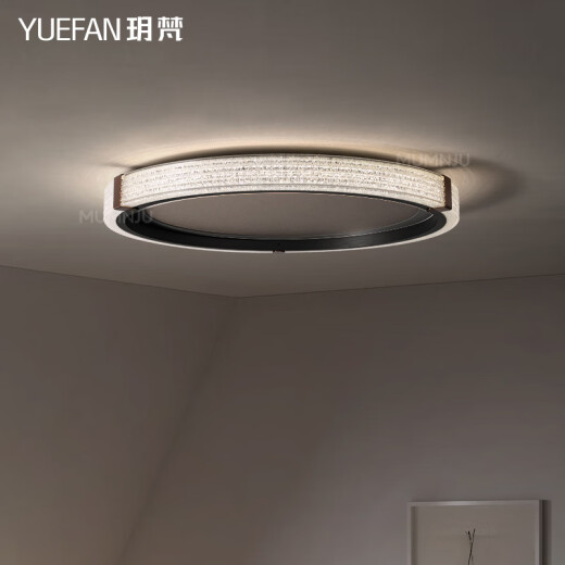 玥梵（YUEFAN）现代简约卧室吸顶灯法式轻奢家用全光谱护眼儿童房间灯 78W 18㎡内适用 6630lm 直径60金色