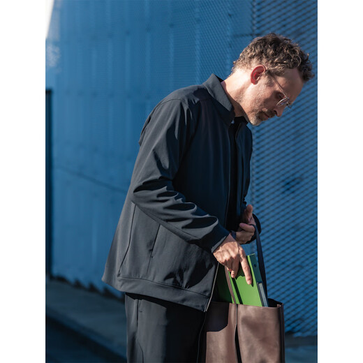 CARE OF LORD Explorer Series Autumn and Winter Jacket Men's Stand Collar Casual Commuting Thickened Soft Shell Jacket 7661 Classic Black M