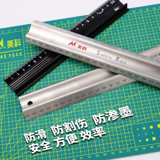MYTEC Art Ruler Advertising Protective Ruler T-square Anti-deviation Aluminum Alloy Ruler Drawing Ruler Cutting Advertising Anti-slip Anti-cut Hand Cutting Ruler Hardness High Precision L-type 1000mm Protective Ruler