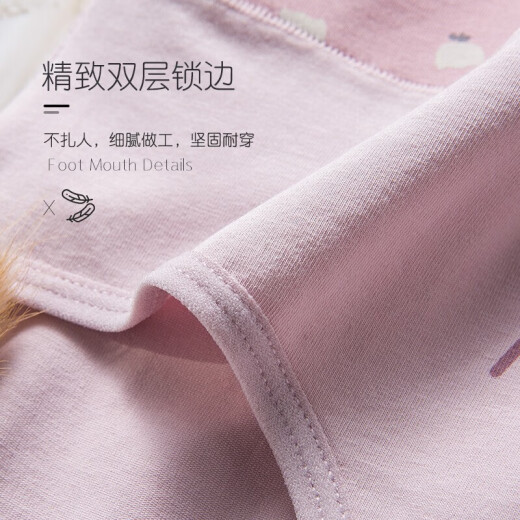 Langsha women's underwear pure cotton girls underwear mid-waist triangle shorts young pink cute campus style cotton crotch pink rose XL (waist 2.3-2.5 feet/105-120Jin [Jin equals 0.5 kg])