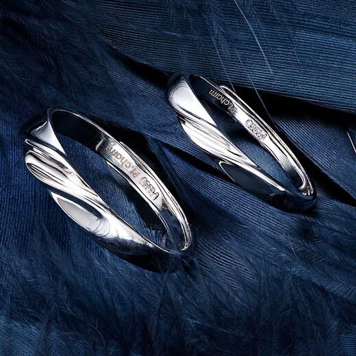 Pt.Charm platinum ring for men and women, platinum pt950 for couples, simple live mouth, adjustable Valentine's Day gift for girlfriend. If it is not in stock, please contact customer service to customize the couple's ring. A pair of 6.1-6.3 grams.