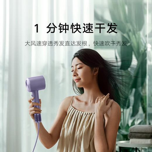 Xiaomi (Mi) Mijia Hochgeschwindigkeit Haartrockner Galaxie grau H701 Freie OM-Baumwolltücher für Haushalt schwerer Wind weht schnell trocknende Nano-Wasser-Ionen-Haarpflege intelligente konstante Temperaturkontrolle