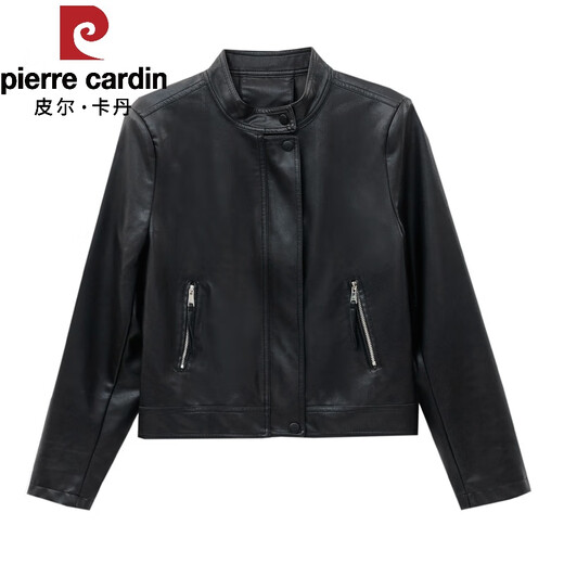 Pierre Cardin Haining Veste en cuir en cuir authentique pour femmes 2025 Nouveau automne et hiver Veste en cuir de mouton