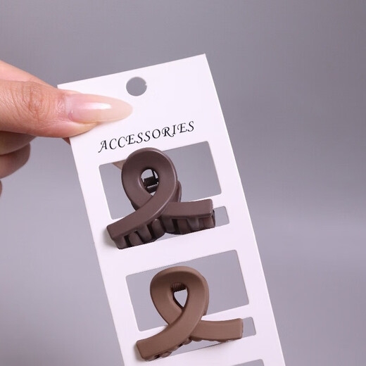 Sha Yanqian's short perm hairpin for short hair and long transitional period device small grabber hairpin for the back of the head, half-tied hair style, suitable for small hair volume, coffee color