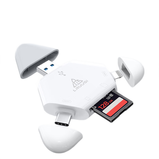 LRUUSI All-in-One-Kartenleser für Apple-Telefone, Computer, universelle Kamera, SD/TF-Karte, geeignet für Huawei Typ C, Mac, iPad, Tablet, schnelle Version, Apple/Typ C/computerlesbare SD/TF