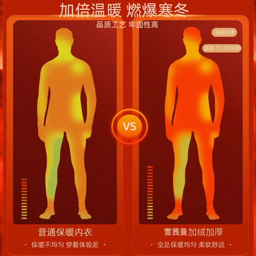 Xue Qianman wool warm pants men's slim stretch plus fleece wool knee pants inner threading pants spring and autumn bottoming warm pants