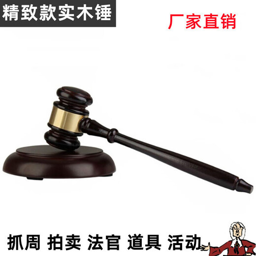 Qianhong Yixiao Judge Hammer Auction Hammer Script Reasoning Society Law Hammer Law Hammer Children's Grasp Zhou Hammer Teaching Toy Hammer (Style 3)