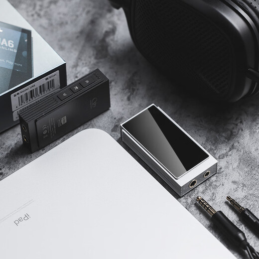 SHANLING UA6 small tail decoder amp hifi decoder audio amplifier TYPEC replaceable cable 4.4mm+3.5mm built-in 220mAh lithium battery silver