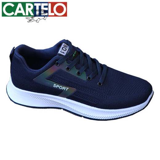 
CARTELO men's shoes summer 2025 new trendy mesh flying thin breathable mesh shoes men's versatile casual sports trendy shoes -881 blue 38