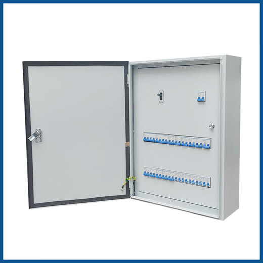 Doppeltüriger Verteilerkasten für die Wandmontage im Innenbereich, kompletter Satz Verteilerkasten, nicht standardmäßiger Kasten, maßgeschneiderter Ein-Klick-Start-Steuerkasten, weiß