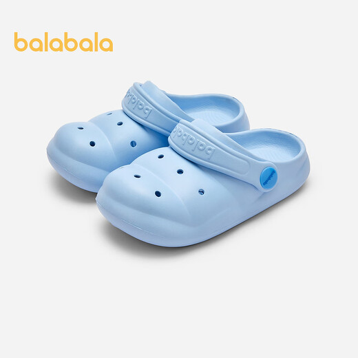 Balabala Kinderschuhe Kinderschuhen Sommer-Heimat und Mädchen bequeme Tide-Lochschuhe ohne Schlupf-Loch Blau Ton 00388 Größe 33