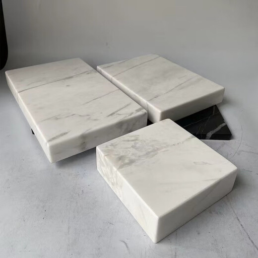 Jazz White Marble Sculpture Base Marble Pad Base Marble Square Stone Base Countertop Natural Jazz White Marble 10*10*2cm