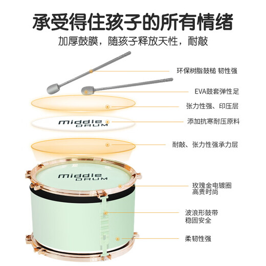 Qiao wa bao bei pour enfants tambour tambour des débutants pour les débutants Instruments de batterie petite fille cadeau d'anniversaire bébé pour garçons vacances d'été