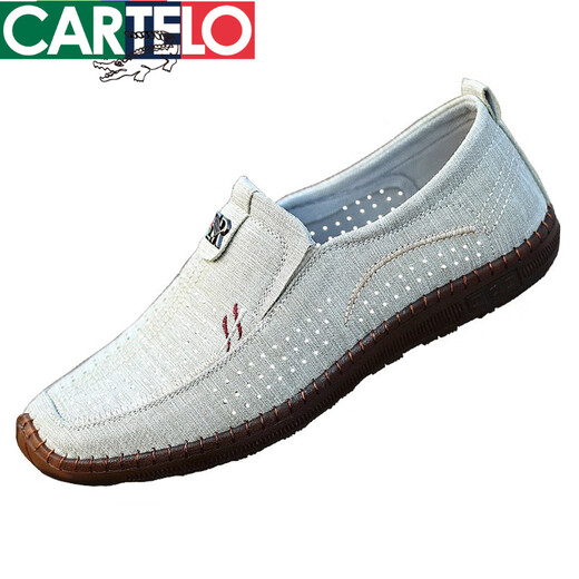 Cartelo Altes Peking-Stoffschuhe Herren Sommer Sandalen lässig atmungsaktiv
