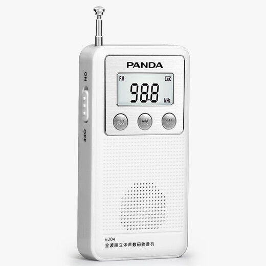Panda (panda) 6204 full-band radio for the elderly plug-in card mini small radio charging semiconductor audio (white)
