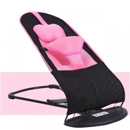
Baby rocking chair, baby coaxing artifact, foldable deck chair, cradle, baby sleeping, rocking bed, children's automatic soothing rocking chair, red cotton cloth, with toy stand + [send three toys]
