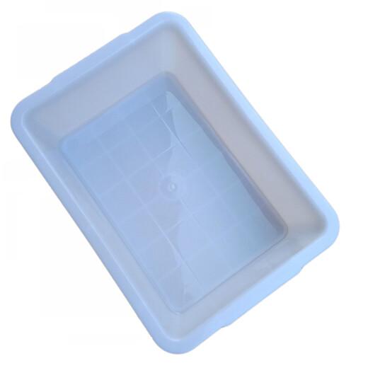 
Shixi Cat Thickened White Plastic Basin Rectangular Basin Frozen Basin Food Basin Raising Turtle Basin BBQ Braised Vegetable Storage Basin [Extra Thick 683] 50*34*14cm