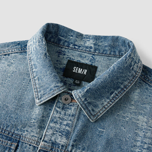 Semir denim jacket men's 25 autumn retro washed light workwear jacket small loose top unisex style 109125108113