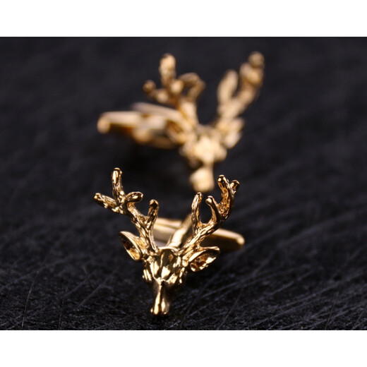 Lieshang Lucky Deer French cufflinks and cuffs for men, light luxury business suit cuff buttons, shirt cuffs, silver snowflake cufflinks