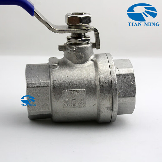 3042PC two-piece ball valve NPT thread internal thread straight thread G stainless steel two-piece Q11F soft seal 304 NPT1/2 DN15 L=55mm 2