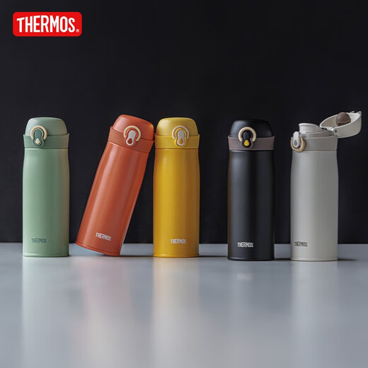THERMOS thermos water cup high vacuum stainless steel student cup birthday gift group purchase customized TCME-400S crescent white 400ml