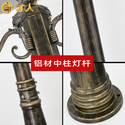 才人欧式庭院灯别墅花园景观灯室外防水路灯小区院子高杆灯 1头高杆灯（ALC-9856-1）