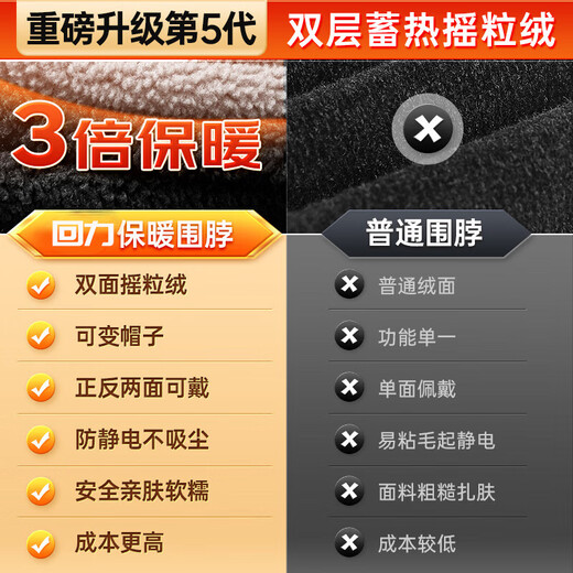 Pull-back scarf for men in winter, warm and thickened scarf, neck protection, outdoor riding, wind and cold protection, face covering, riding electric bike, face towel