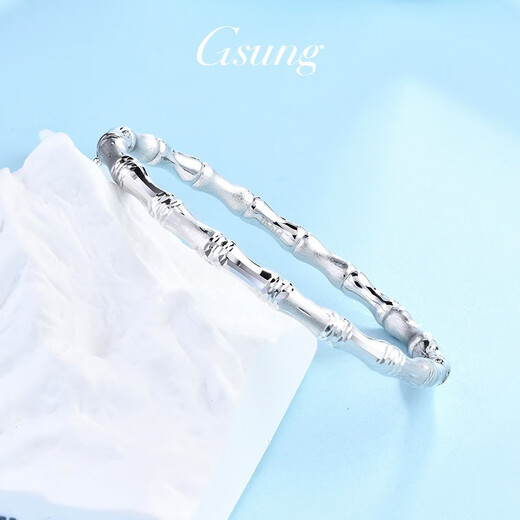 GsunG platinum bracelet for women PT950 bamboo new platinum bracelet for women high fashion bracelet PT950 bracelet about 16 grams customized