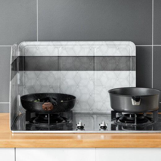 家の物语（KATEI STORY）日本厨房挡油板炒菜防油溅隔热煤气灶台集成灶耐高温铝箔隔热挡板 双面可用