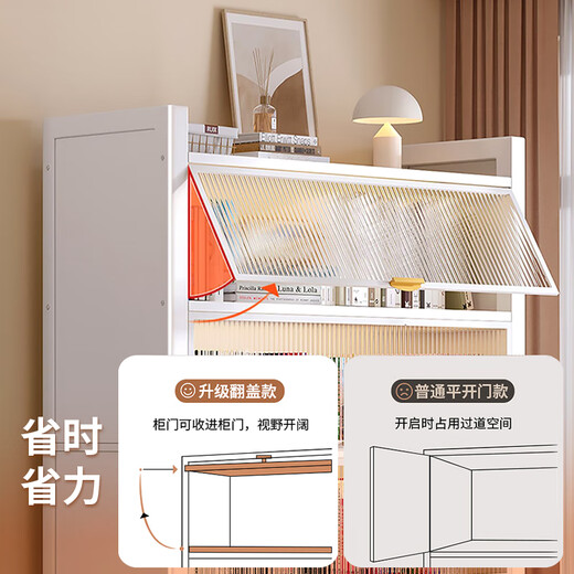 Xingdu Steel Bookcase Dustproof Bookshelf Home Living Room Storage Cabinet Display Cabinet Iron Art Storage Rack Three Doors 70*35