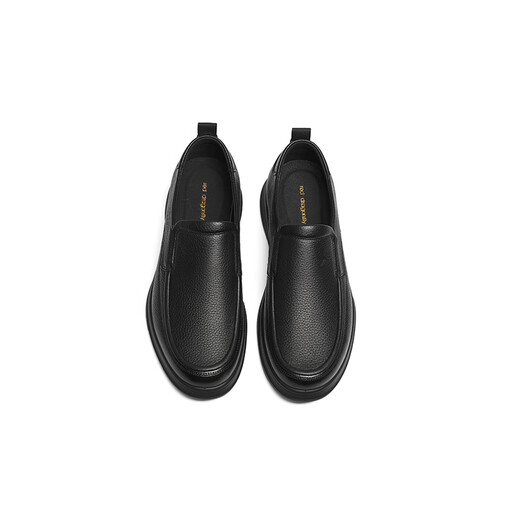 Red Dragonfly Left Mes Casual Leather Zapatos 2025 Zapatos casuales de mediana edad para hombres de primavera WTA15124 Negro 42