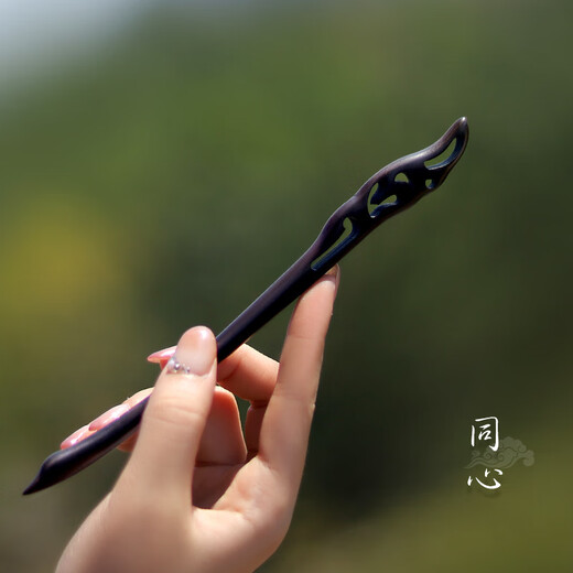 Lingchuan Tianzhi ebony ancient style hairpin simple new Chinese style wooden hairpin main body wholesale hairpin 17049-1-bamboo style ebony